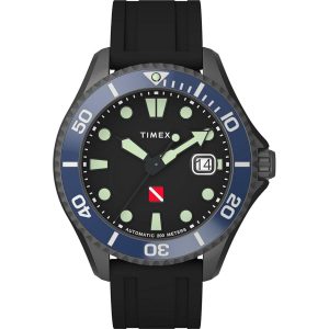Relógio masculino Timex DEEP WATER TIBURON AUTOMATIC Preto (Ø 44 mm)