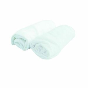 Lençol de baixo ajustável Domiva Doux Nid Branco 60 x 120 cm