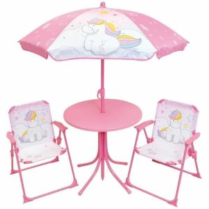 Conjunto de Mesa e Cadeiras para Crianças Fun House Unicorn Cor de Rosa