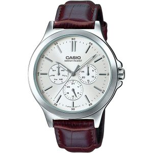 Relógio masculino Casio MULTIFUNCTION SILVER, LEATHER (Ø 41,5 mm)