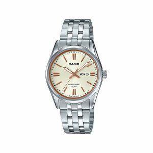 Relógio feminino Casio LADY DAY & DATE - CHAMPAGNE (Ø 30 mm)