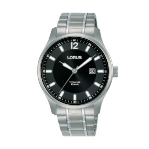 Relógio masculino Lorus RH995QX9 Preto Prateado