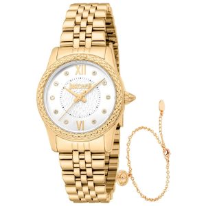 Relógio feminino Just Cavalli ANIMALIER SPECIAL PACK + BRACELET Dourado (Ø 30 mm)