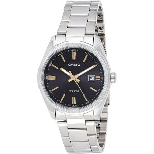 Relógio masculino Casio DATE Preto Prateado (Ø 39 mm)