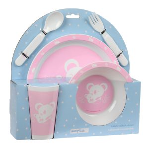 Conjunto de pratos infantil Safta Koala Poliéster 26 x 26 x 9 cm