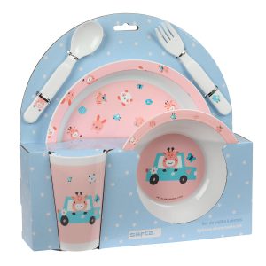 Conjunto de pratos infantil Safta Jirafa Poliéster 26 x 26 x 9 cm