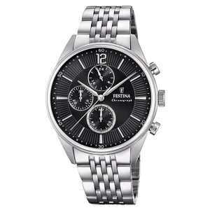 Relógio masculino Festina F20285/4 Preto Prateado