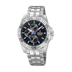 Relógio masculino Festina F20445/6 Preto Prateado