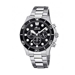 Relógio masculino Lotus 18756/3 Preto Prateado
