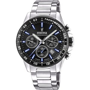 Relógio masculino Festina F20560/5 Preto Prateado
