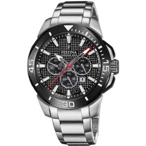 Relógio masculino Festina F20641/4 Preto Prateado