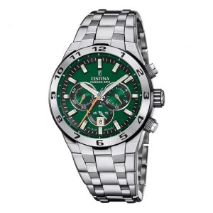 Relógio masculino Festina F20670/2 Verde Prateado