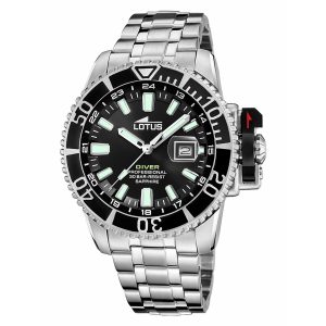 Relógio masculino Lotus 18938/4 Preto Prateado