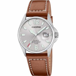 Relógio masculino Calypso K5870/2 Castanho