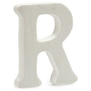 Letra R Pincello 15 x 12,5 cm poliestireno
