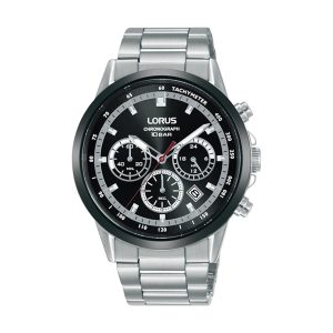 Relógio masculino Lorus RT397JX9 Preto Prateado
