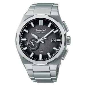 Relógio masculino Seiko ASTRON Mod. SOLAR GPS Prateado