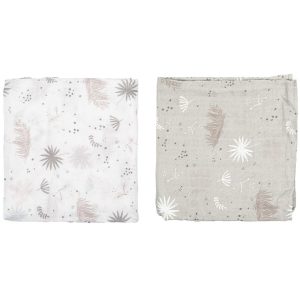 Musselina Pirulos 548 FLAMINGO 385 01 Branco 2 Peças